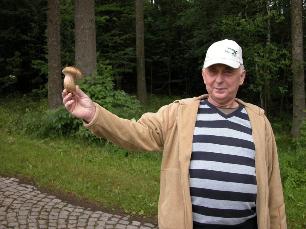 Man with mushroom