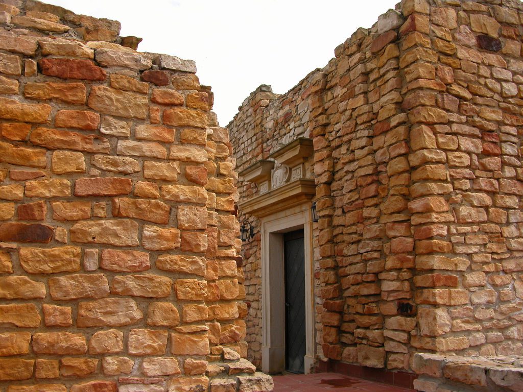 Corridor of a reconstructed fort