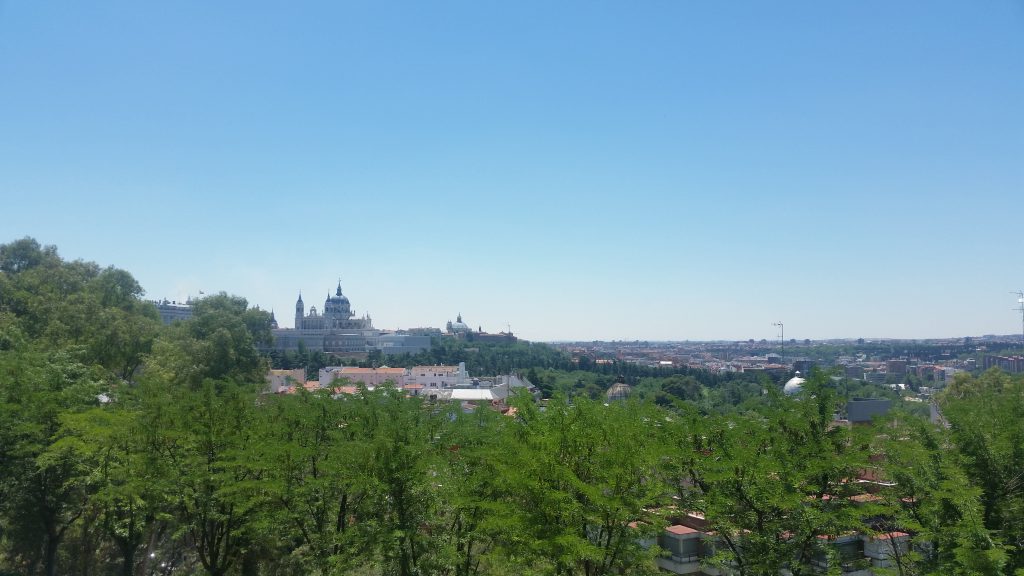 View of Madrid from the Cuartel de la Montaña Park
