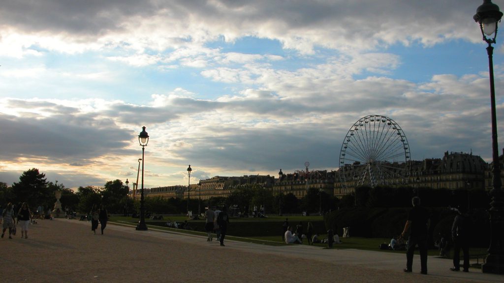 Sunset over Tuileries Garden