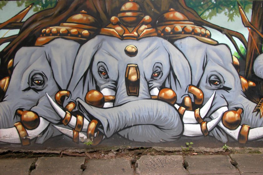 Elephant mural