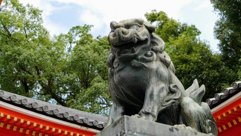Kyoto Japan lion statue