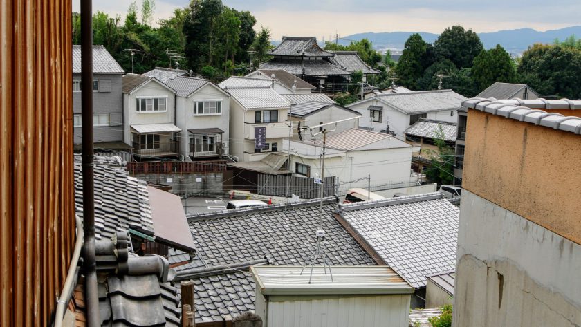 Japanese tile roofs