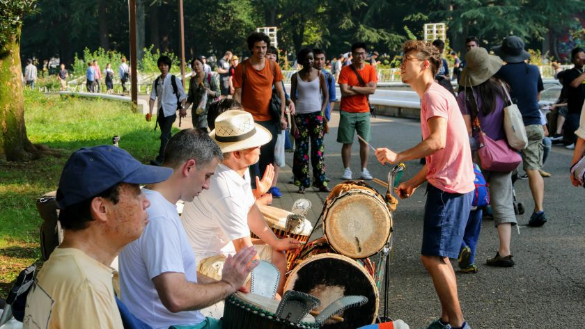 Yoyogi Park drum circle